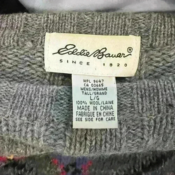 Eddie Bauer men’s Wool sweater size L - Picture 4 of 7